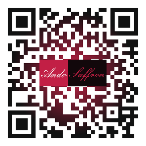 QR code linking to andosaffron.com